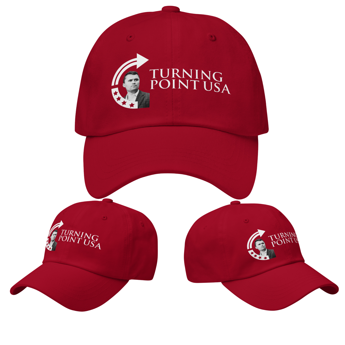 Dad Hat - Charlie Kirk TPUSA Logo & Text