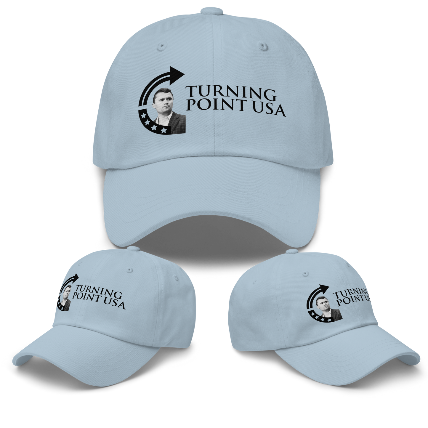 Dad Hat - Charlie Kirk TPUSA Logo & Text
