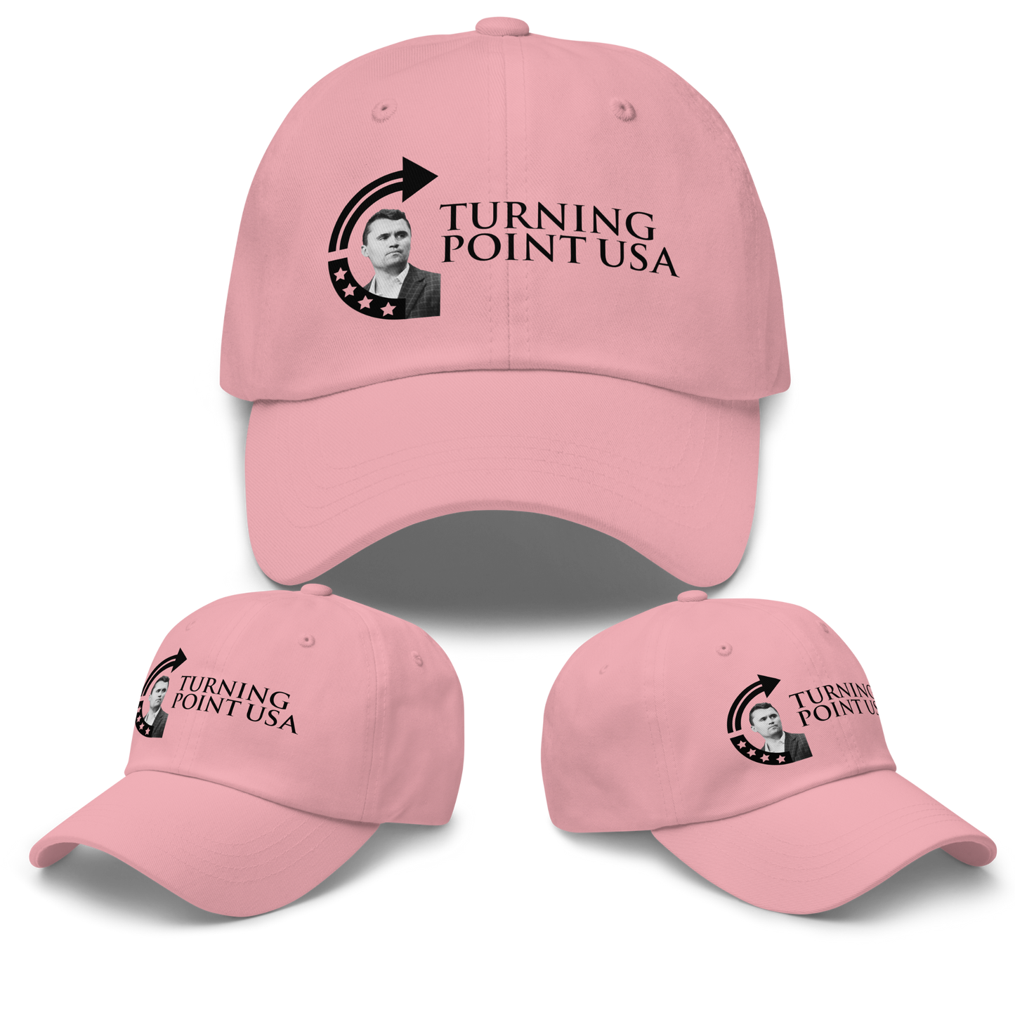 Dad Hat - Charlie Kirk TPUSA Logo & Text