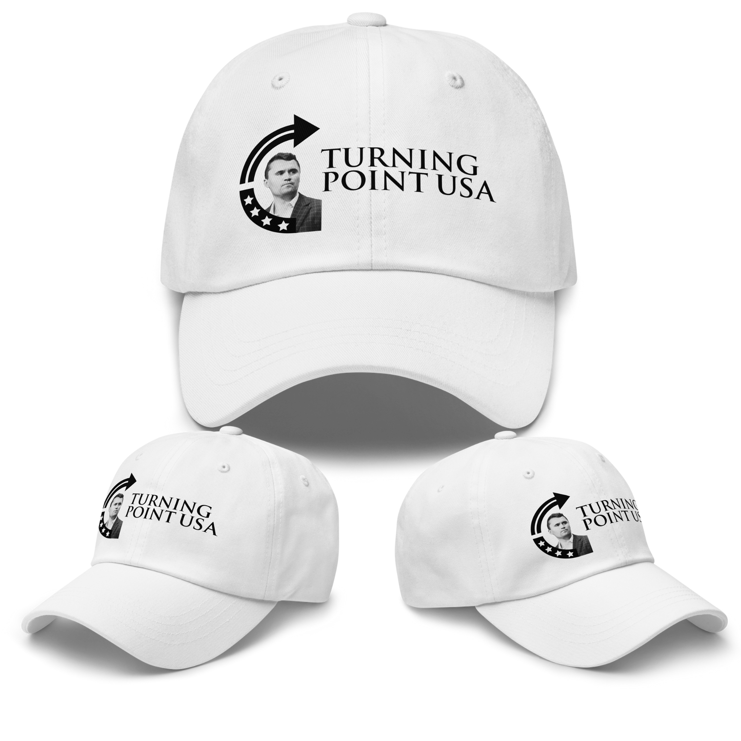 Dad Hat - Charlie Kirk TPUSA Logo & Text